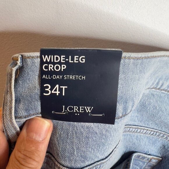 J.Crew $118 Tall wide-leg crop jean in all-day stretch Size T34 BX561 - Picture 10 of 12